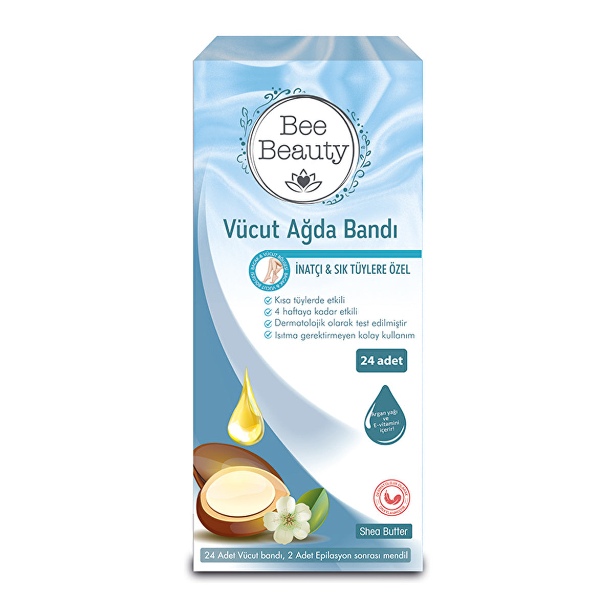 Bee Beauty Body Wax Strips for Stubborn Hair - 24 Packs | Gentle Care - Image #1