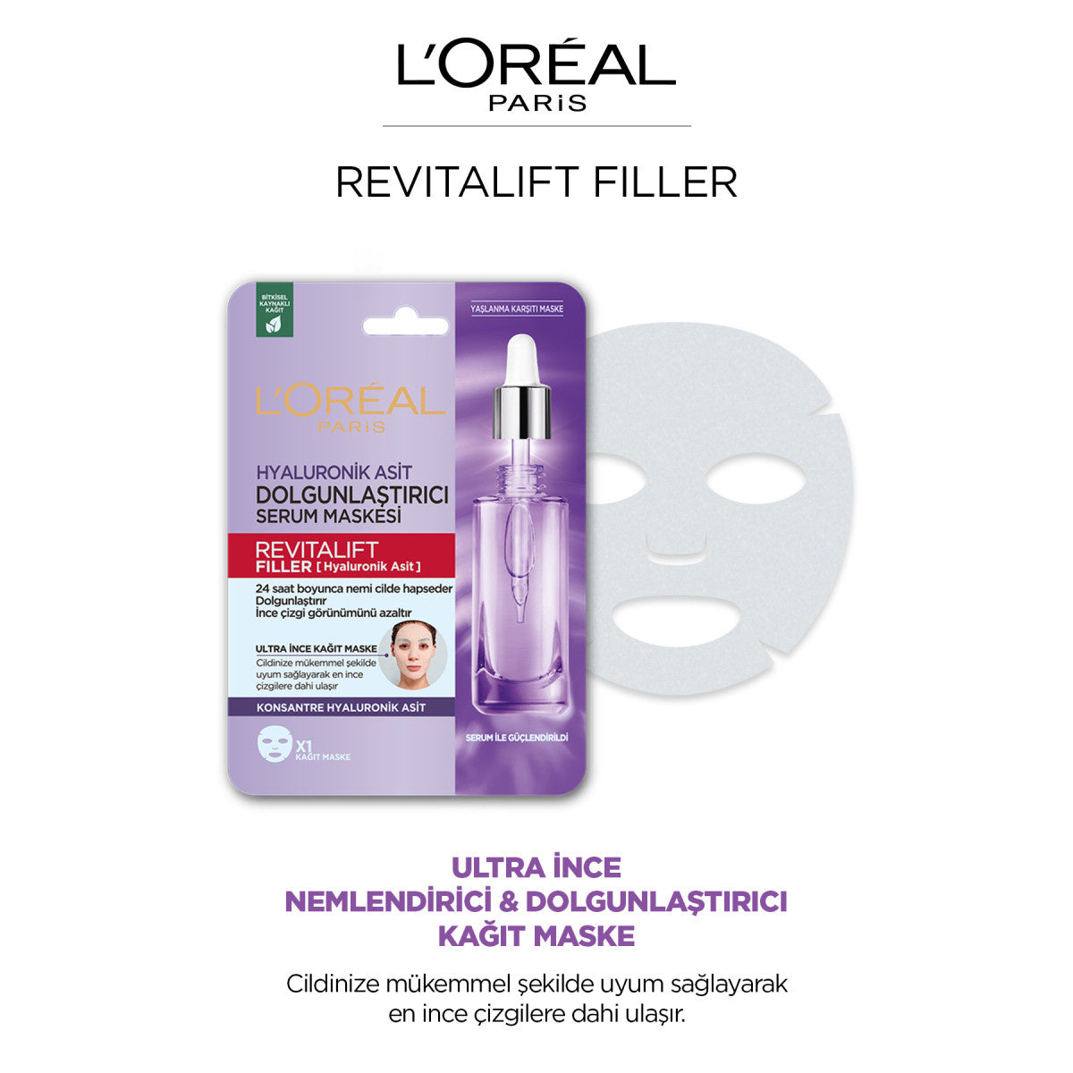 L'Oreal Paris Revitalift Filler Hyaluronic Acid Mask - Hydrating | 1 Mask