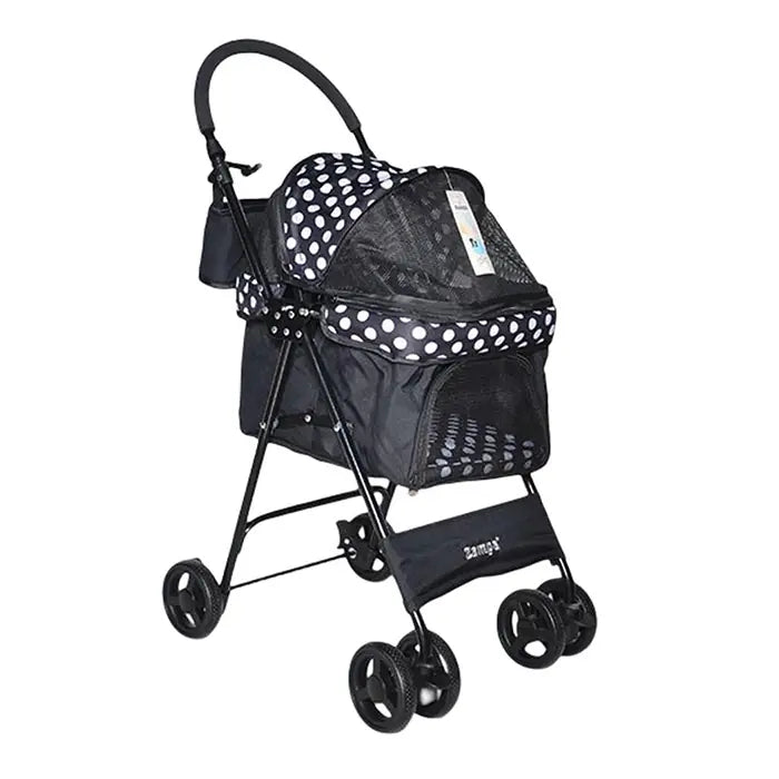 Zampa Perez Pet Stroller for Cats and Dogs Black 42x63x89cm