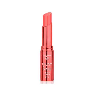 Golden Rose Glow Kiss Tinted Lip Balm-04 Peach Shake - Vegan Tinted Lip Balm with SPF 15 Golden Rose Tinted Lip Balm - Peach Shake tinted lip balm, vegan lip care, lip balm with SPF, moisturizing lip balm, Peach Shake lip color, vegan cosmetics, natural lip care, lip balm with shea butter, hyaluronic acid, vitamin E, SPF 15, lightweight lip balm, natural beauty products, minimalist makeup, daily lip care