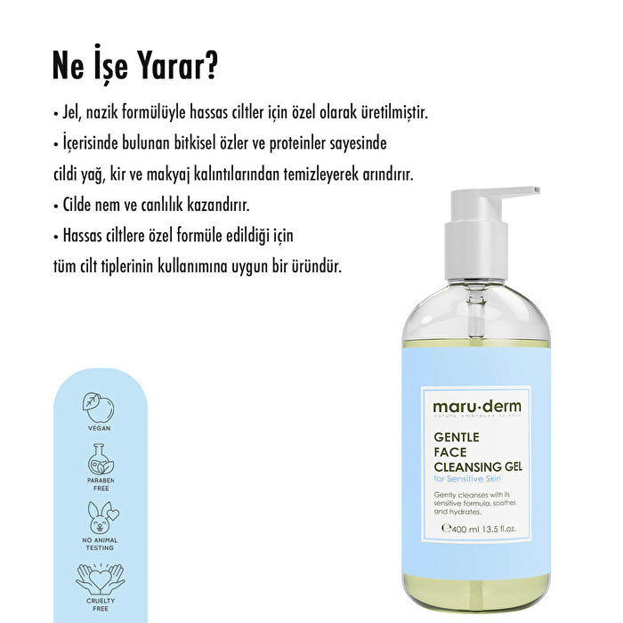 Gentle Facial Cleanser for Sensitive Skin 400ml - Non-Irritating | Maruderm - view 4
