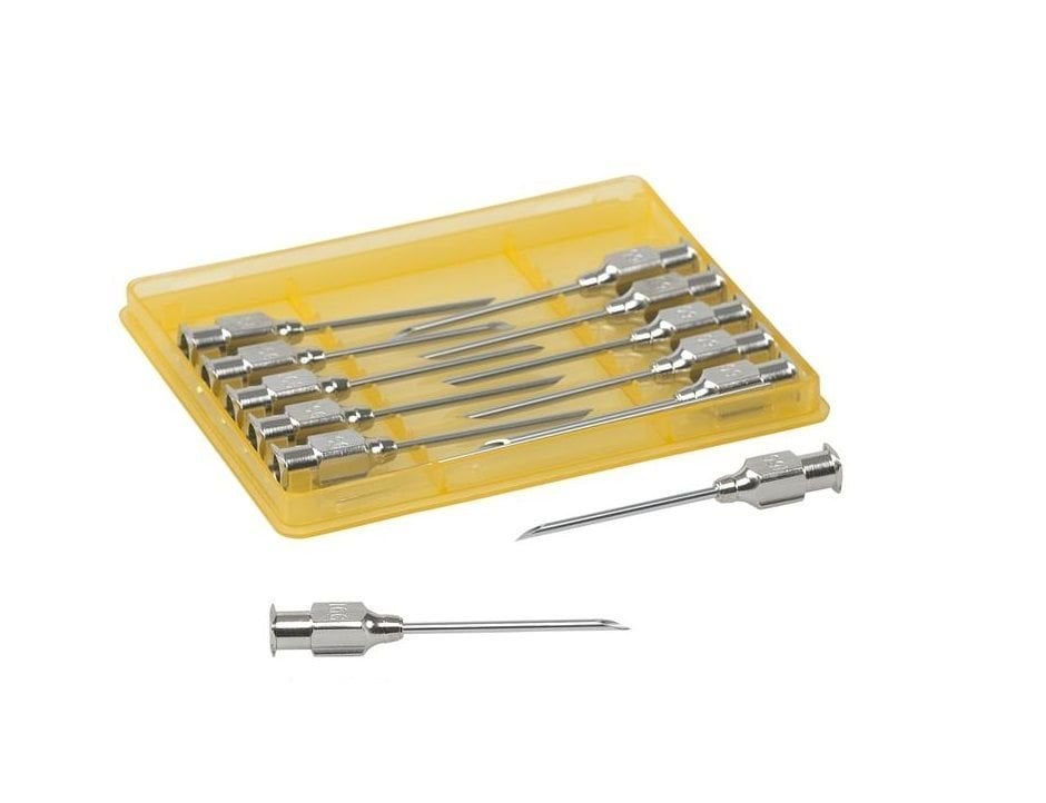 Kruuse Vet Stainless Steel Injector Needles 16G 12-Pack