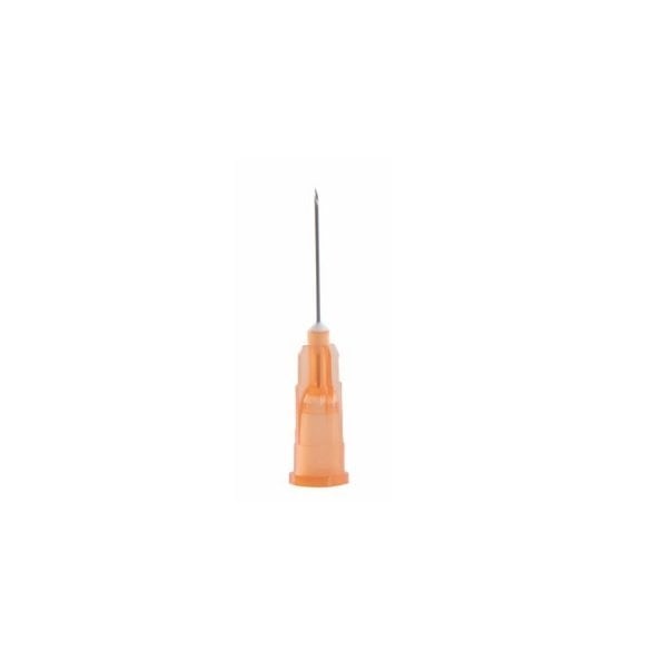Kruuse Sterile Injection Needles 0.5x16mm 25G Orange 100 Count