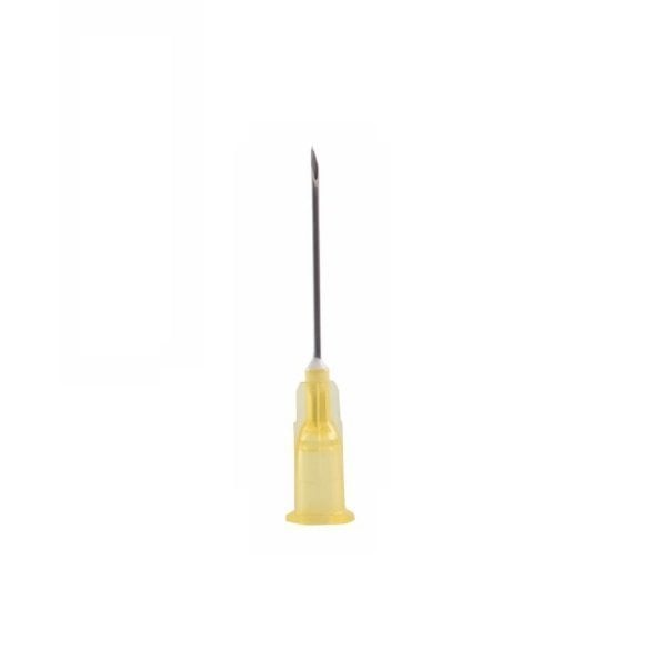 Kruuse Sterile Injection Needles 20G 0.9x25mm Yellow 100 Count