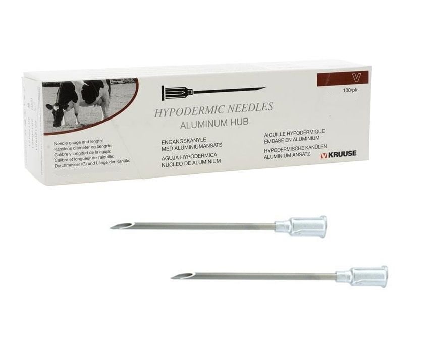 Kruuse Disposable Needles with Aluminum Hub 1.60x38mm 100 Count