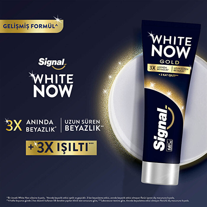 Signal White Now Gold Toothpaste 75ml - Instant Whitening | Stain Removal
