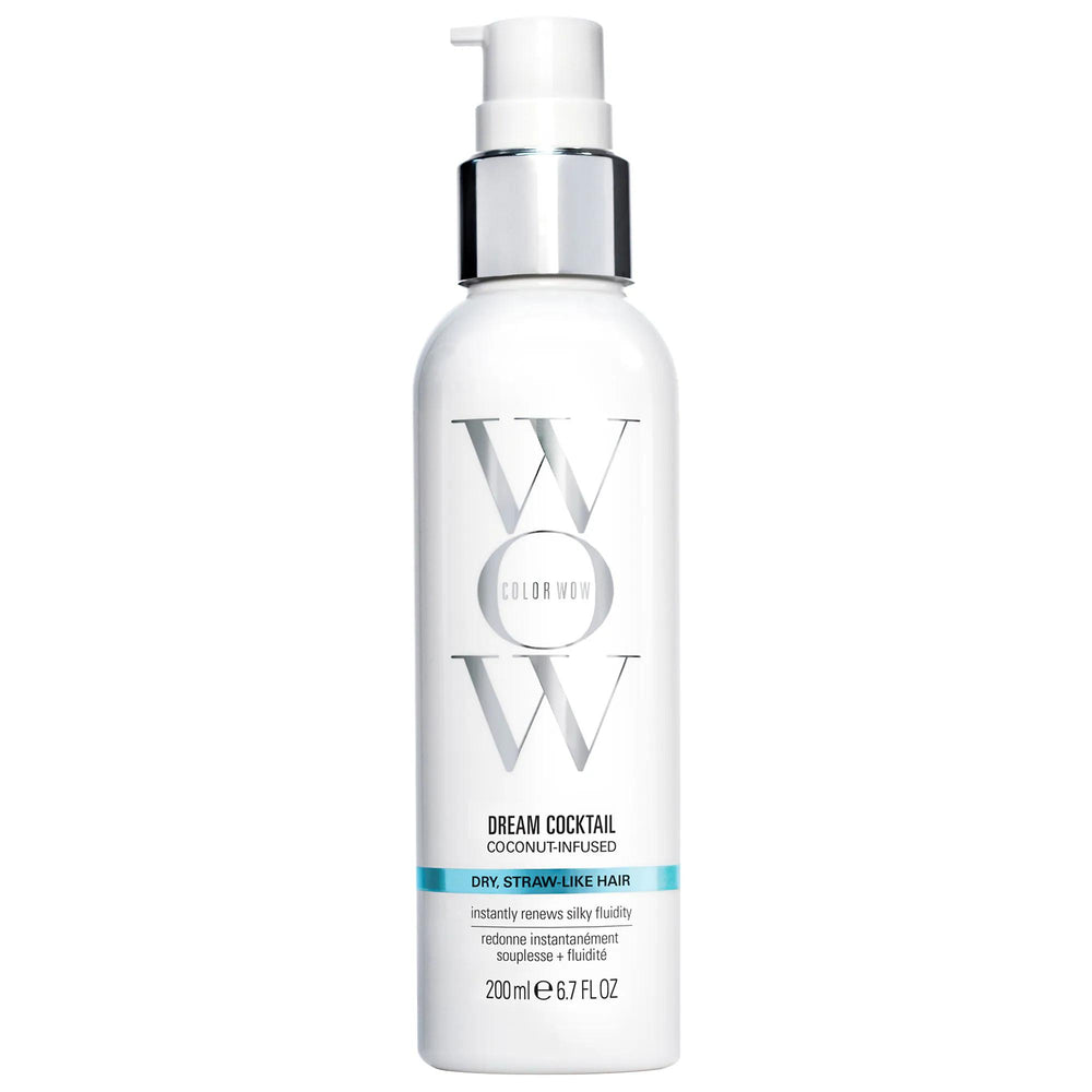 Color Wow Dream Cocktail - Coconut Oil Leave In Hair Treatment: Hydrates & Repairs Dry, Damaged Hair with Heat Protection Color Wow Coconut Leave In Treatment: Hydrates & Repairs leave in hair treatment, hydrating leave in treatment, coconut oil hair treatment, heat protectant hair spray, dry hair treatment, damaged hair repair, sulfate free hair products, cruelty free hair care, heat activated hair treatment, hair styling protection, leave-in conditioner, hair treatment, dry hair, damaged hair, heat stylin