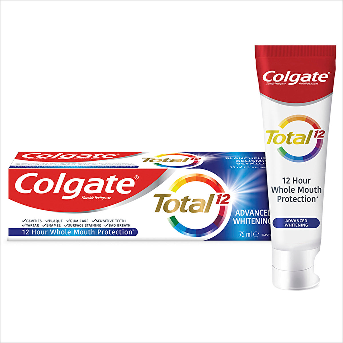 Colgate Total Advanced Whitening Toothpaste 75ml - Fresher Smile - Image 