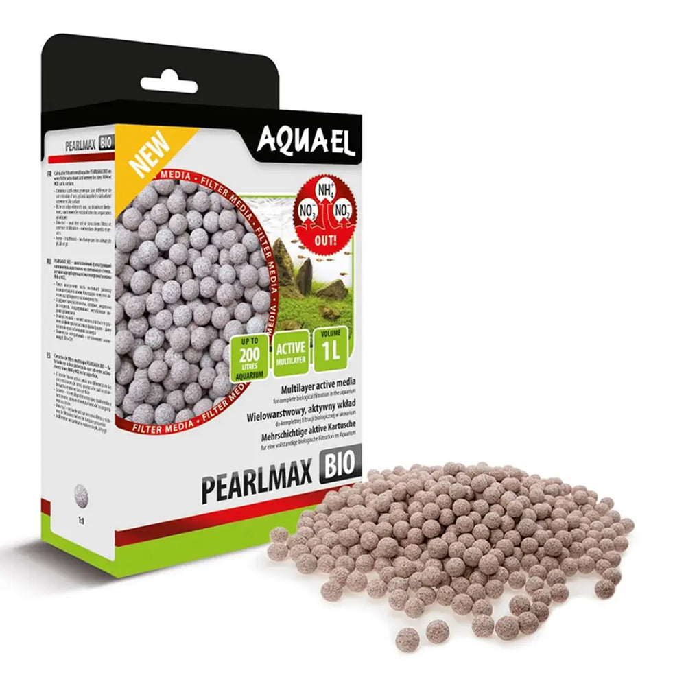 Aquael Pearlmax Bio Filter Media 1 L - Porous Glass Biological Filter Material