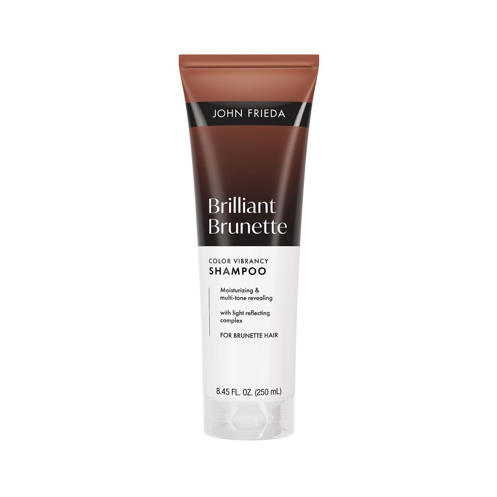 John Frieda Brilliant Brunette shampoo front of package