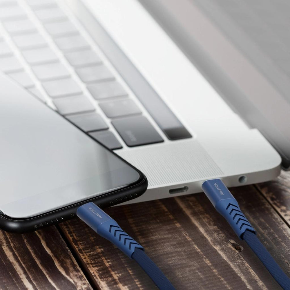 Nautica C400 Type-C Charging Cable in Navy Blue