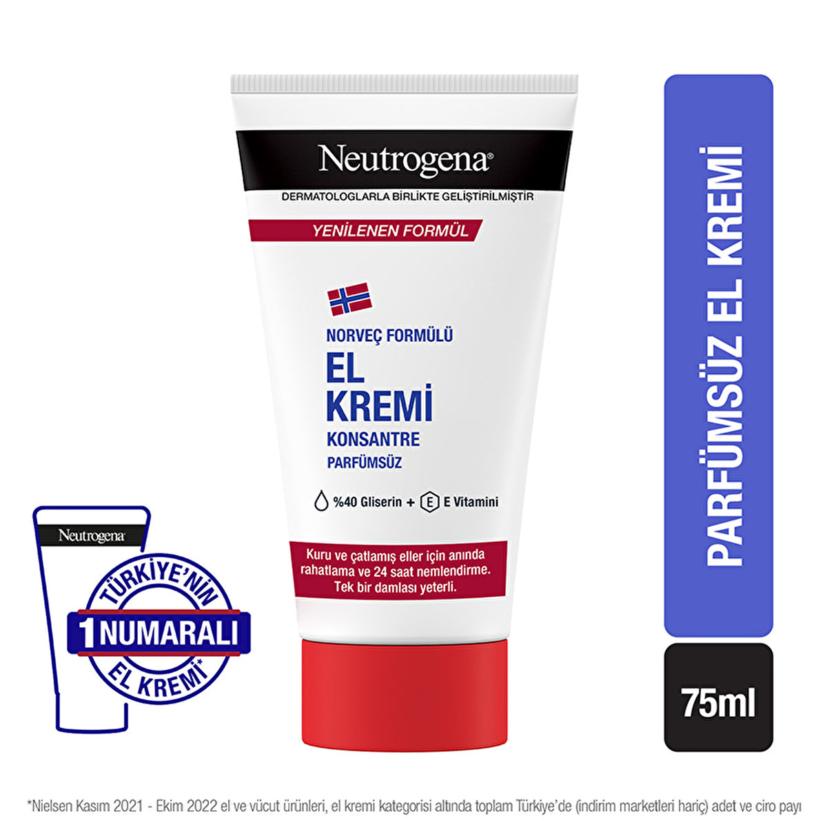 Neutrogena Norwegian Formula Hand Cream Fragrance-Free 75ml | Intense Moisture