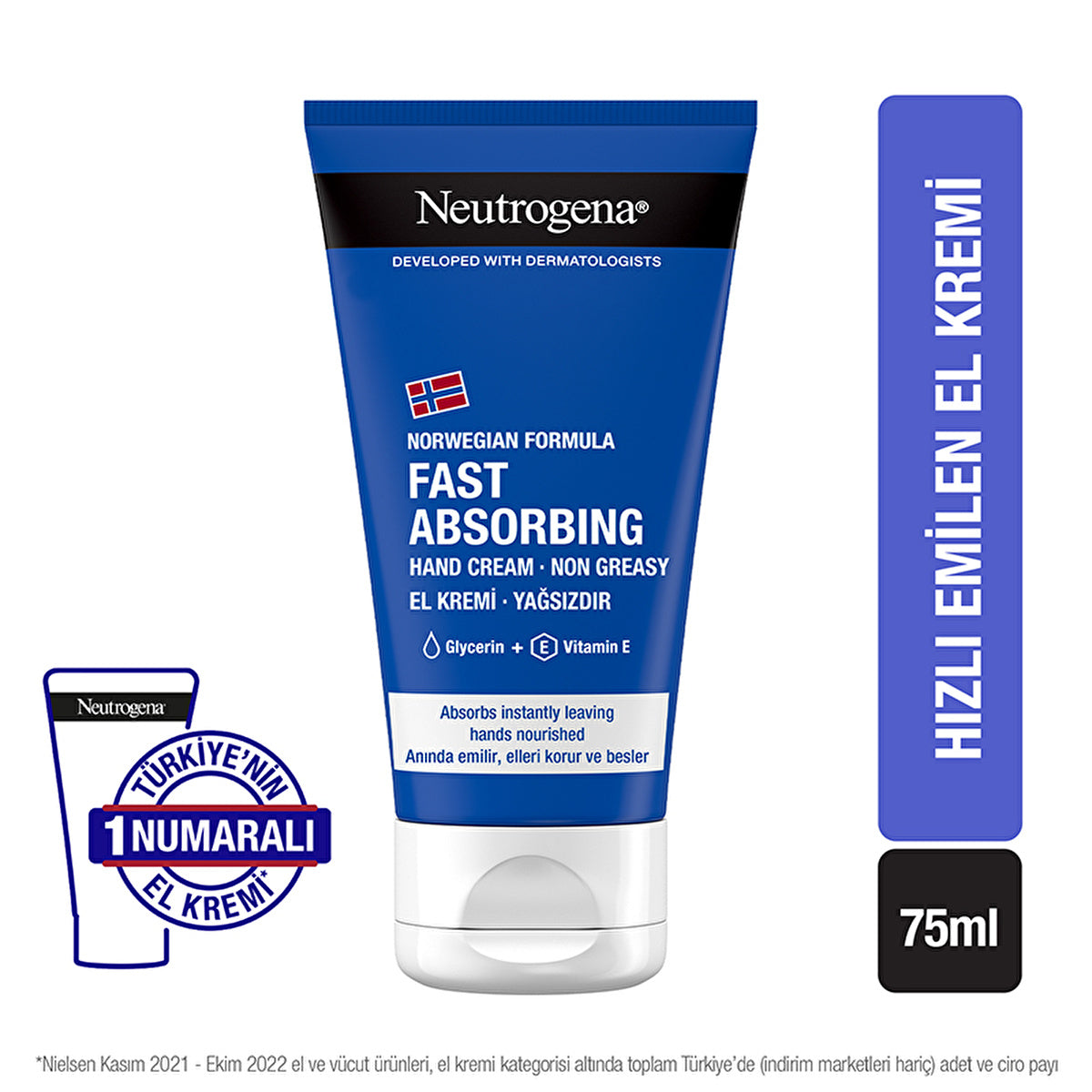 Neutrogena Norwegian Formula Quick Absorbing Hand Cream 75ml | Moisturizing