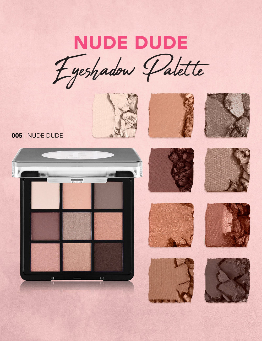Flormar 9-Color Eyeshadow Palette Matte & Shimmer 9g