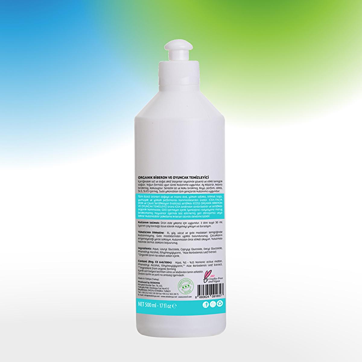 Ecos3 Organic Baby Bottle & Toy Cleaner 500ml - Natural, Vegan Certified, Fragrance-Free Ecos3 Organic Baby Bottle Cleaner - Natural & Vegan organic baby bottle cleaner, vegan certified toy cleaner, natural baby cleaning products, fragrance-free baby cleaner, biodegradable baby cleaning solution, baby essentials, eco-friendly parenting, sensitive skin care, natural cleaning products, cruelty-free baby products