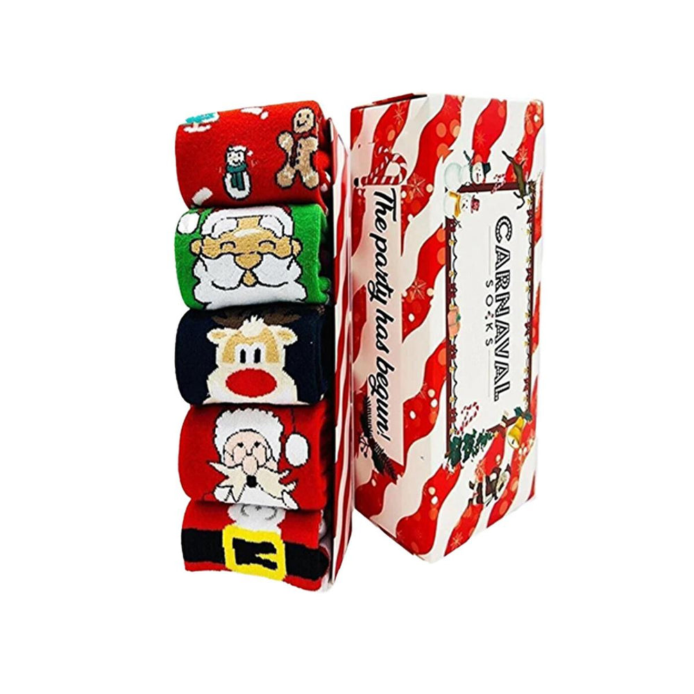 Carnaval Socks 5-Piece Gift Sock Set for Year-end Celebrations - Comfortable & Soft Holiday Socks - view 3