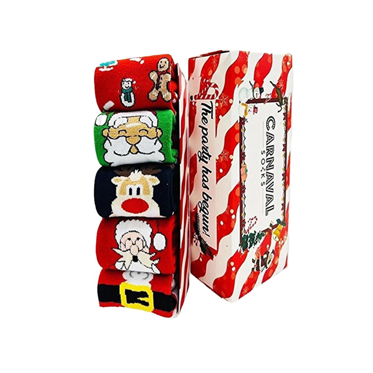 Carnaval Socks 5-Piece Gift Sock Set for Year-end Celebrations - Comfortable & Soft Holiday Socks Carnaval Socks 5-Piece Gift Set - Comfortable Holiday Socks Carnaval Socks, Gift Sock Set, Holiday Socks, Year-end Gift Ideas, Comfortable Socks, Soft Socks, Sock Sets for Gifting, Holiday Gift Ideas, Cotton Socks, Durable Socks, Elastic Socks, Gift Ideas for Friends and Family, Winter Gifts