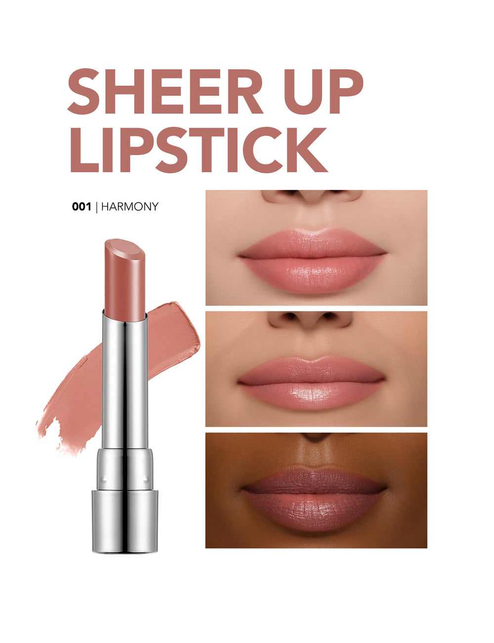 Flormar Sheer Up Hydrating Lipstick with Glossy Finish 3.3g