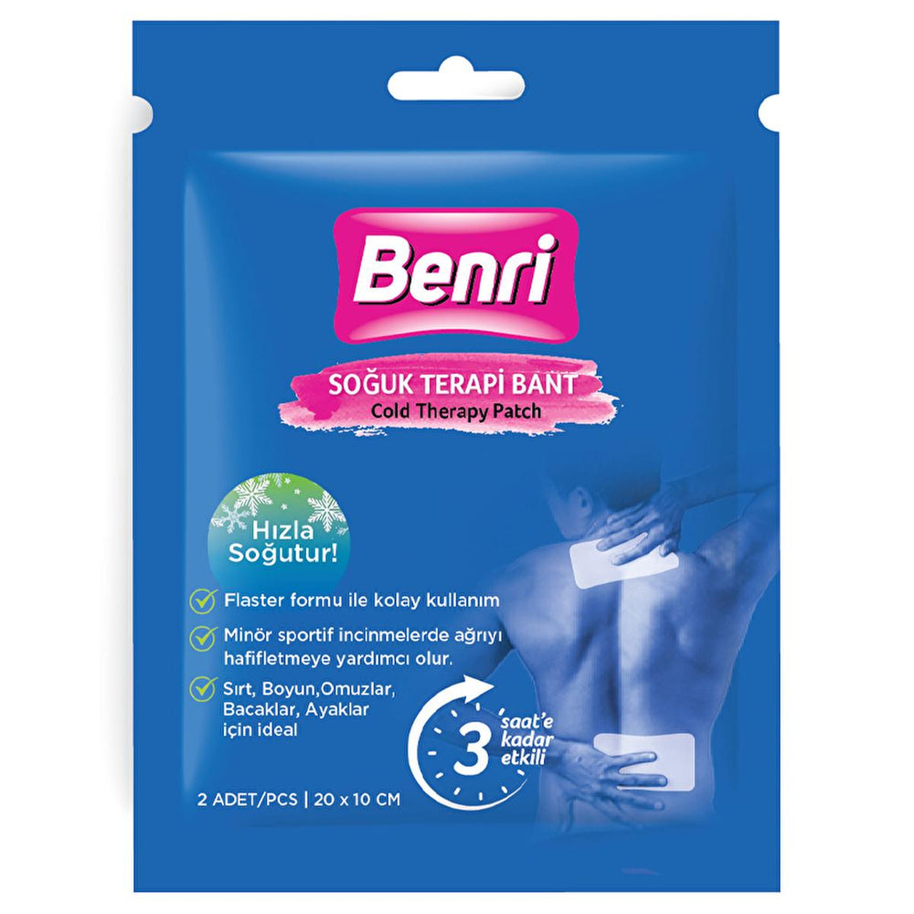Benri Cold Therapy Band for Pain Relief - Hydrogel Structure, Up to 3 Hours Relief for Muscle and Joint Pain, Sports Injury
