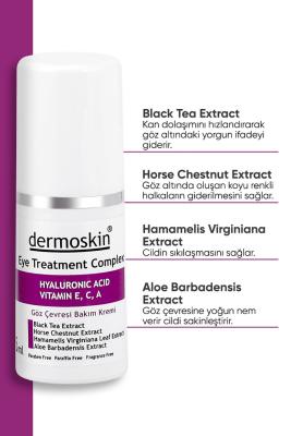 dermoskin eye treatment complex 15ml bottle, before and after using dermoskin eye treatment, key ingredients of dermoskin eye treatment Dermoskin Eye Treatment Complex - Reduce Dark Circles | 15ml Dermoskin Eye Treatment - Reduce Dark Circles | 15ml dermoskin, eye-treatment, dark-circles, anti-aging, sensitive-skin, eye-care, moisturizer, skincare, under-eye, ai-generated