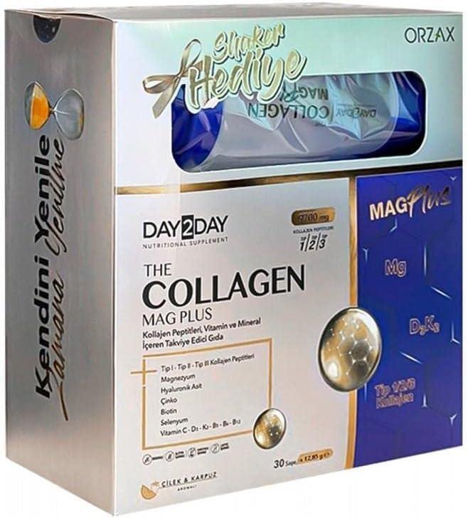 Day2Day Halal Collagen Supplement with Magnesium & Vitamins for Skin & Joint Health Day2Day Collagen Mag Plus - Halal Collagen Supplement collagen supplement, halal collagen, joint health, skin health, dietary supplement, magnesium, vitamins, anti-aging, wellness, health-conscious, lactose-free, sugar-free, gluten-free, halal-certified