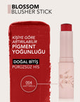 Flormar Blossom Buildable Natural Finish Stick Blush
