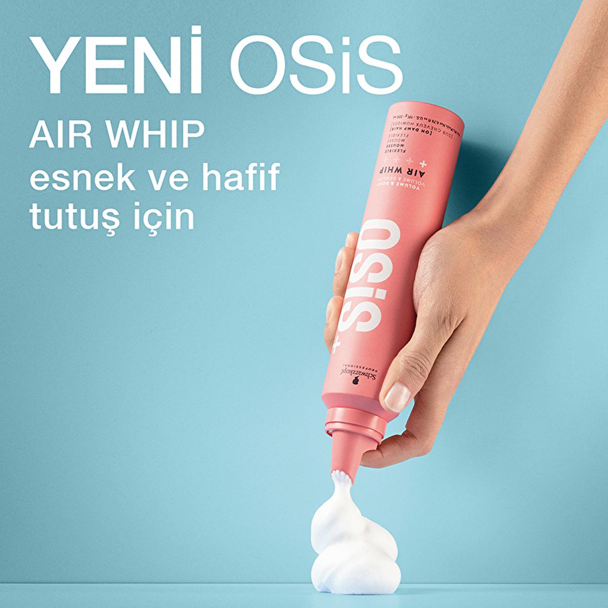 Osis Hair Styling Mousse - Air Whip 200ml - Flexible Hold, Heat Damage Protection Osis Air Whip Hair Mousse - Flexible Hold & Heat Protection Hair styling mousse, Volume and hold, Pre-blow-dry product, Heat damage protection, Flexible styling, Hair care, Styling products, Volume enhancer, Heat protectant, Hair mousse, Osis Air Whip, 200ml, Flexible hold, Lightweight hair product, Non-greasy hair product