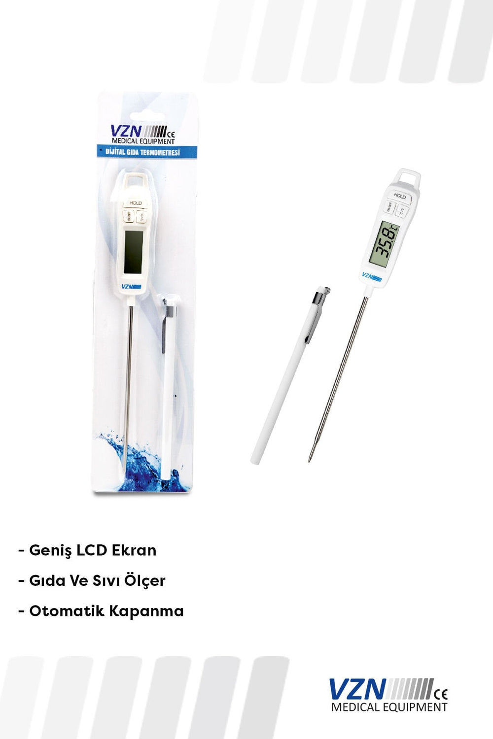 Vzn TP-400 Digital Food and Liquid Thermometer