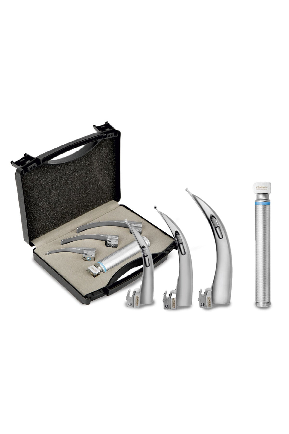 Vzn Macintosh Laryngoscope Set with 3 Blades Sizes 1-2-3