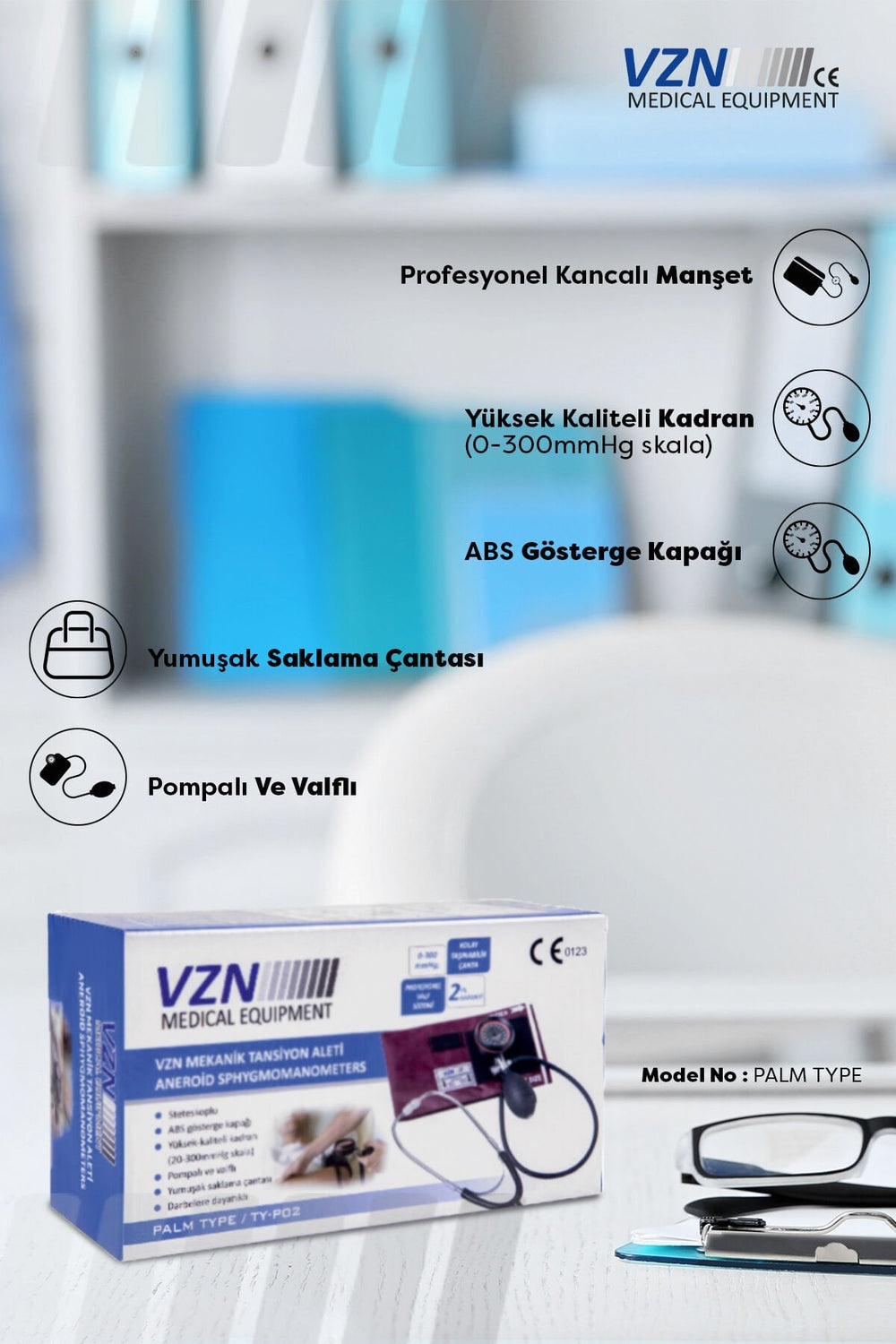 Vzn Palm Type Aneroid Sphygmomanometer