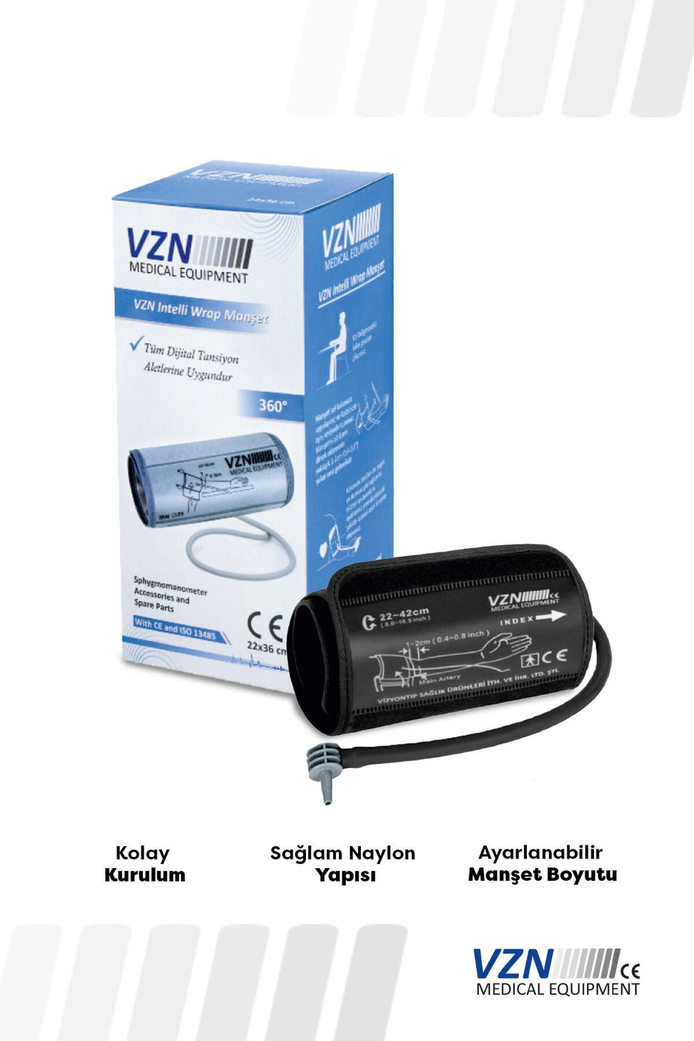 Vzn Intelli Wrap Blood Pressure Cuff for Digital Monitors 22-36cm