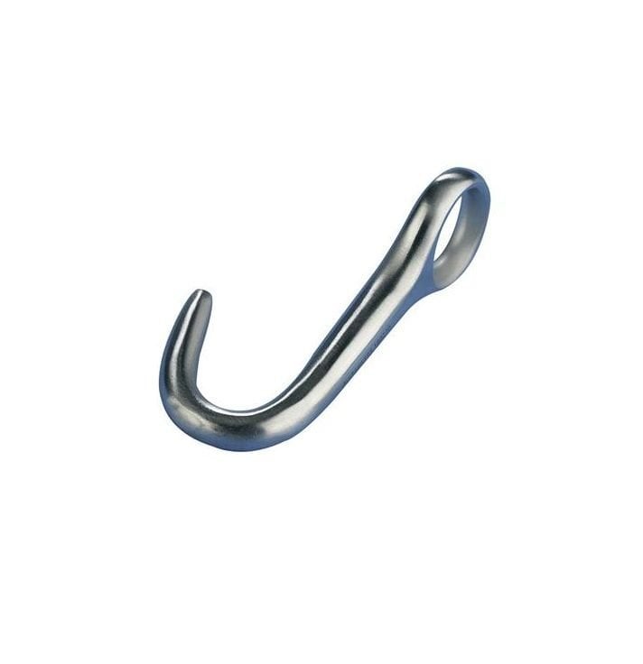 Kruuse Single Eye Hook Blunt Tip Stainless Steel 8 cm