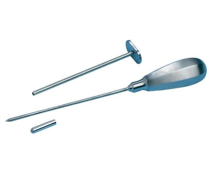 Kruuse Metal Handle Trocar Stainless Steel Instrument 4x120mm