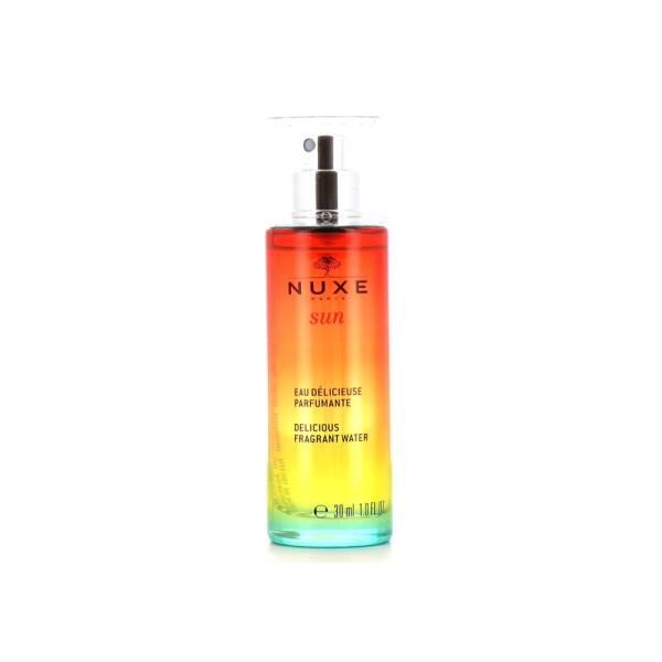 Nuxe Sun Delicious Fragrant Body Spray 30ml - Pleasant &amp; Long-Lasting Fragrance for Personal Grooming Nuxe Sun Delicious Fragrant Body Spray 30ml fragrant body spray, Nuxe Sun Delicious, fragrant water, body fragrance, travel-sized fragrance, personal grooming, pleasant scent, long-lasting fragrance, portable fragrance, travel-friendly, Eichhornia Crassipes Extract, Fagraea Berteroana Flower Extract, Glycerin, Limonene, Linalool, Geraniol