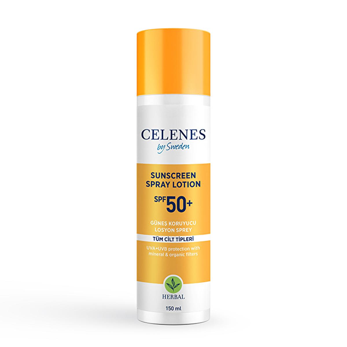 Celenes Herbal SPF 50+ Sunscreen Lotion Spray: Broad Spectrum UVA UVB Protection, Sensitive Skin Friendly, Water Resistant, 5.07 fl oz Celenes Herbal SPF 50+ Sunscreen: Broad Spectrum Protection sunscreen SPF 50+, mineral sunscreen, organic sunscreen, broad spectrum sunscreen, sun protection spray, sunscreen for sensitive skin, uva uvb protection, water resistant sunscreen, fragrance free sunscreen, alcohol free sunscreen, sunscreen, sun protection, sensitive skin, mineral filters, organic filters, Nordic e
