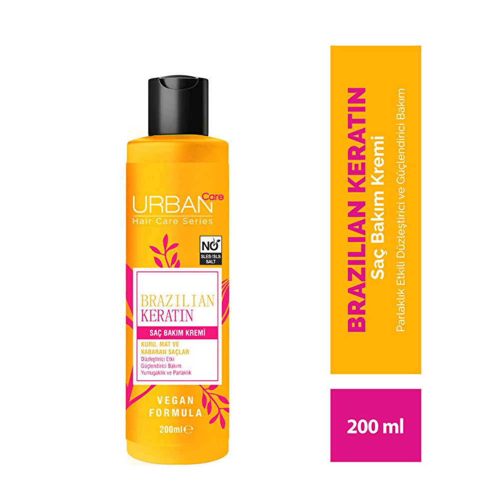 Urban Care Brazilian Keratin Hair Care Cream - Vegan, SLS Free, Dermatologically Tested - 6.76 fl oz - view 2