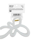Eklips White Ribbon Claw Clip for Secure Hair Styling