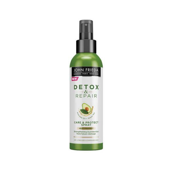 John Frieda Detox & Repair Hair Protectant Spray: Green Tea & Avocado Oil for Breakage Treatment & Split End Repair - Hair Strengthening & Moisturizer John Frieda Detox Hair Spray: Repair Split Ends & Protect Hair hair protectant spray, detox hair spray, hair repair spray, green tea hair care, avocado oil hair treatment, split ends treatment, hair breakage treatment, John Frieda hair spray, hair strengthening spray, hair moisturizer spray, Hair Care Product, damaged hair, brittle hair, hair breakage, green 