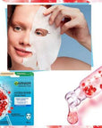 Garnier SkinActive Hydra Bomb Revitalizing Pomegranate Hydrating Facial Sheet Mask - Intense Skin Hydration & Revitalization for Dry Skin Garnier Hydra Bomb Mask: Hydrating Facial Sheet Mask for Dry Skin hydrating face mask, revitalizing sheet mask, pomegranate face mask, hyaluronic acid mask, dry skin face mask, garnier face mask, sheet mask, facial mask, skin hydration, skin revitalization, face mask, hydrating mask, pomegranate mask, hyaluronic acid, dry skin, garnier, sheet masks, facial treatment, skin