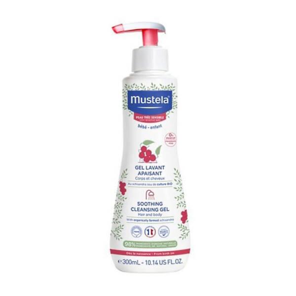 mustela soothing cleansing gel bottle, mustela gel for sensitive skin usage Mustela Soothing Cleansing Gel - Sensitive Skin | 300ml Mustela Soothing Cleansing Gel - Sensitive Skin | 300ml mustela, soothing-cleansing-gel, sensitive-skin, baby-care, infant-shampoo, gentle-cleansing, parenting, baby-bath, ai-generated, personal-care