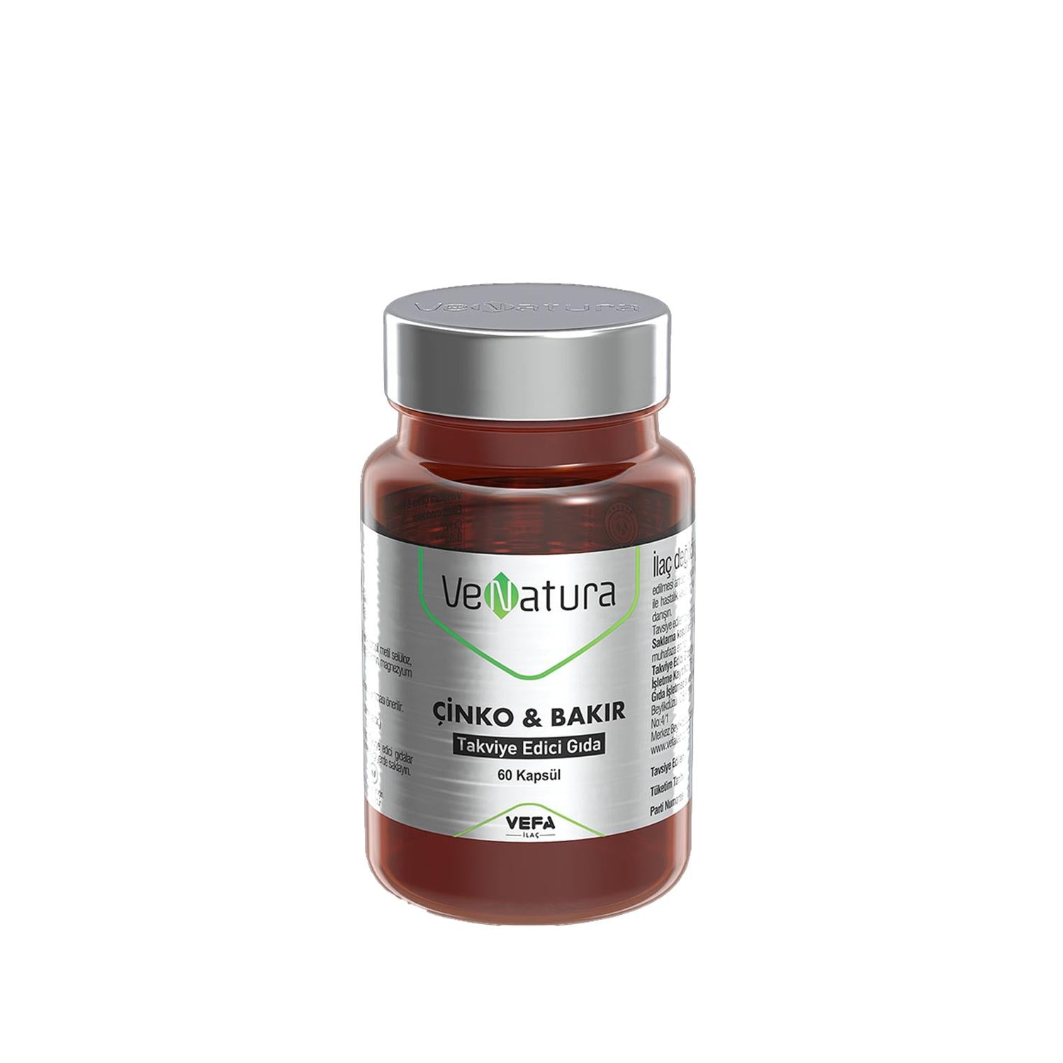 VeNatura Zinc and Copper Dietary Supplement - 60 Capsules - Boosts Immune System & Overall Health VeNatura Zinc & Copper Supplement - Boost Immunity zinc supplement, copper supplement, dietary supplement, immune system support, health and wellness, VeNatura, mineral supplements, immune health, wellness products