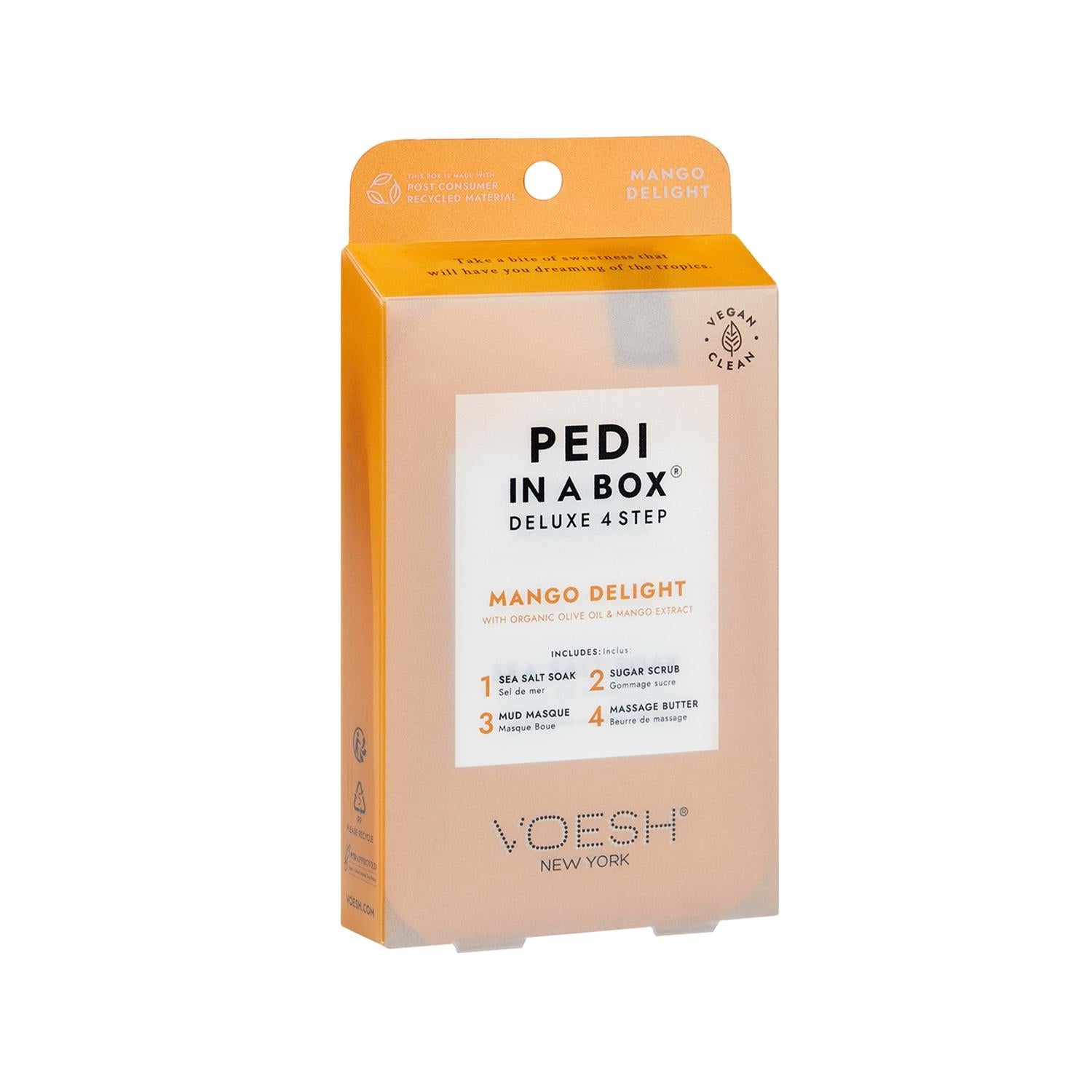 Voesh New York Deluxe Pedicure Set - 4 Step At-Home Pedicure Kit with Mango Scent Voesh New York Deluxe Pedicure Set - 4 Step At-Home Kit pedicure set, at-home pedicure, Voesh New York, deluxe pedicure kit, mango scented pedicure, self-care, personal grooming, pampering, relaxation, foot care, beauty products, personal care, cosmetic products, gift ideas, wellness