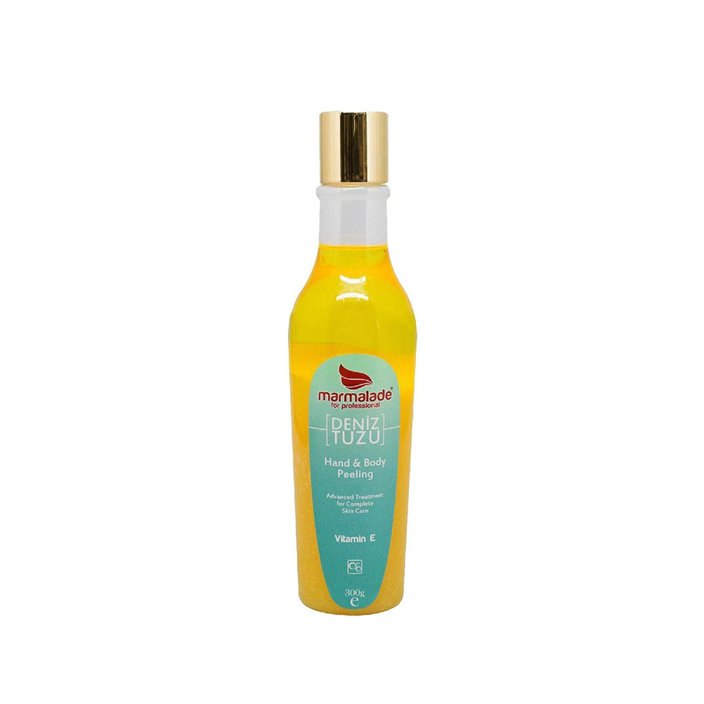 Marmalade Sea Salt Body and Hand Scrub - Natural Exfoliant for Smooth Skin, 300g Marmalade Sea Salt Scrub for Body & Hands body scrub, hand scrub, sea salt scrub, exfoliating products, natural skincare, skincare routine, body care, hand care, salt scrub, natural exfoliant, smooth skin, Marmalade brand, cosmetics, personal care