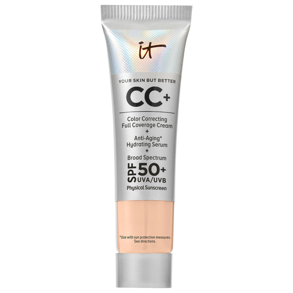 IT Cosmetics CC+ Cream: Full Coverage Color Correcting Foundation with SPF 50+ - Hydrating, Anti-Aging, Flawless Complexion IT Cosmetics CC Cream SPF 50+: Full Coverage & Color Correcting CC Cream, Full Coverage Foundation, SPF 50 Foundation, Color Correcting Foundation, Hydrating Foundation, Anti-aging Foundation, Foundation for acne scars, Foundation for redness, Foundation for uneven skin tone, Sunscreen Foundation, Makeup, Face Makeup, Foundation, Beauty, Cosmetics, Hyaluronic Acid, Niacinamide, Vitamin