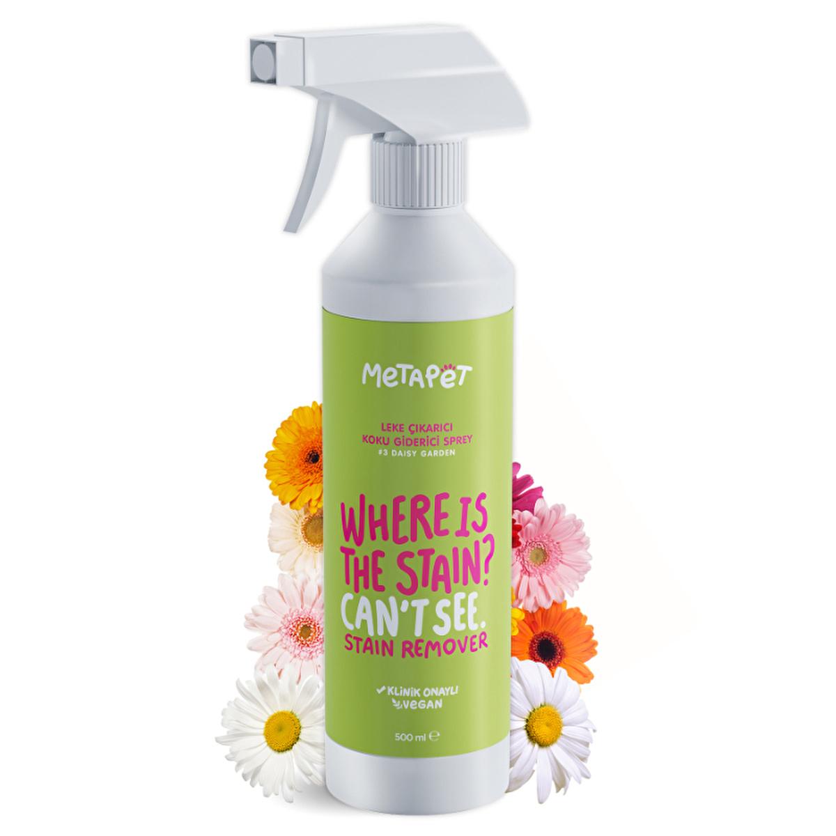 Metapet Pet Stain and Odor Remover Spray - Natural Flower Essence, 16.91 fl oz - Safe for Carpets, Upholstery, and Hard Floors Metapet Pet Stain & Odor Remover - Natural & Safe pet stain remover, odor eliminator spray, natural pet cleaning products, safe stain remover for carpets and upholstery, pet accident cleaning solution, pet owners, natural flower essence, non-toxic cleaning products, clinically approved cleaning products, pH balanced cleaning products, versatile cleaning solution, effective stain rem