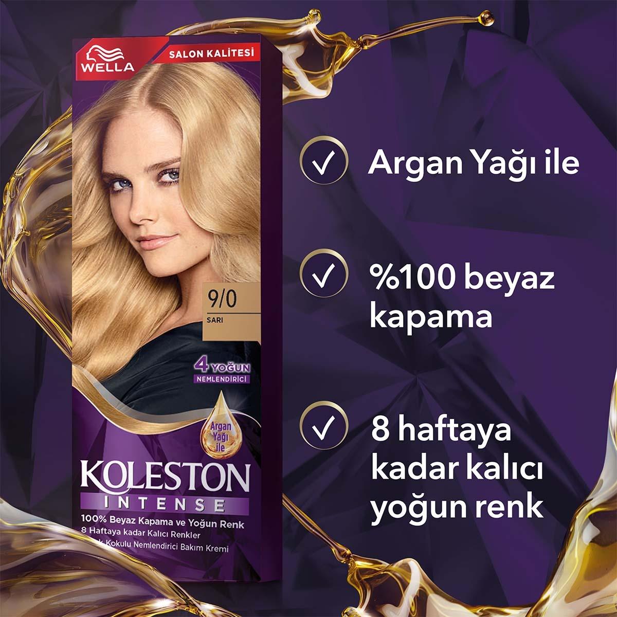 Wella Koleston Intense 9/0 Sarı: Permanent Hair Dye for 100% Gray Coverage & Lasting Intense Color Wella Koleston Hair Dye: 100% Gray Coverage, Intense Color hair dye, hair color, permanent hair color, gray coverage hair dye, long lasting hair color, intense hair color, ammonia hair dye, at home hair color, sarı saç boyası, wella koleston, gray coverage, long-lasting color, intense color, hair coloring, Argan Oil, conditioning cream, user-friendly, vibrant color, youthful appearance, salon-quality, at-home 