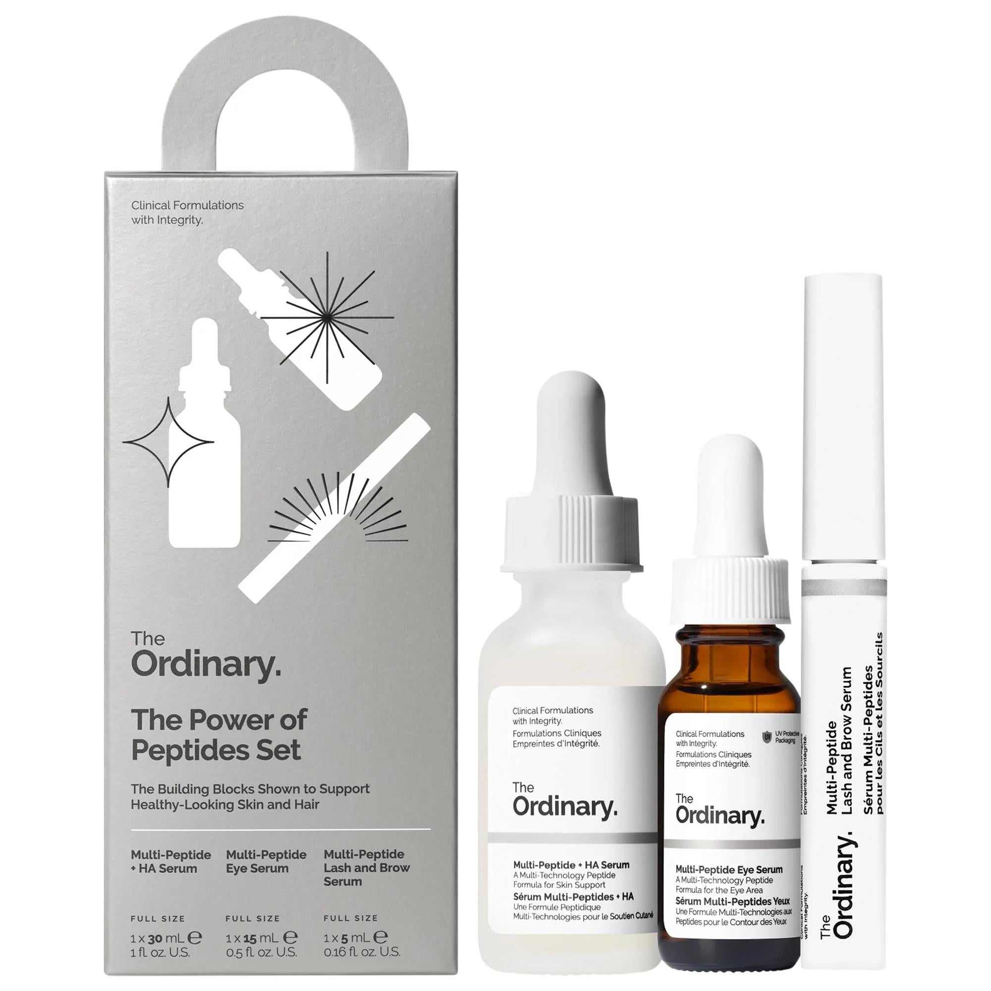 The Ordinary Power of Peptides Set - Anti-Aging Skincare for Fine Lines, Wrinkles, and Firmness - Vegan, Gluten-Free, Cruelty-Free The Ordinary Power of Peptides Set - Anti-Aging Skincare anti-aging skincare set, multi-peptide serum, vegan skincare, gluten-free skincare, cruelty-free skincare, recyclable packaging, peptide technology for aging skin, skincare routine, fine lines, wrinkles, firmness, youthful skin, comprehensive skincare
