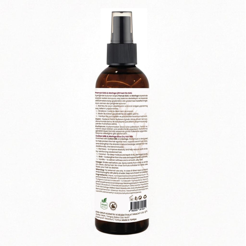 True Bee Cotton Milk & Moringa Anti-Shedding Blow Dry Spray 200 ml