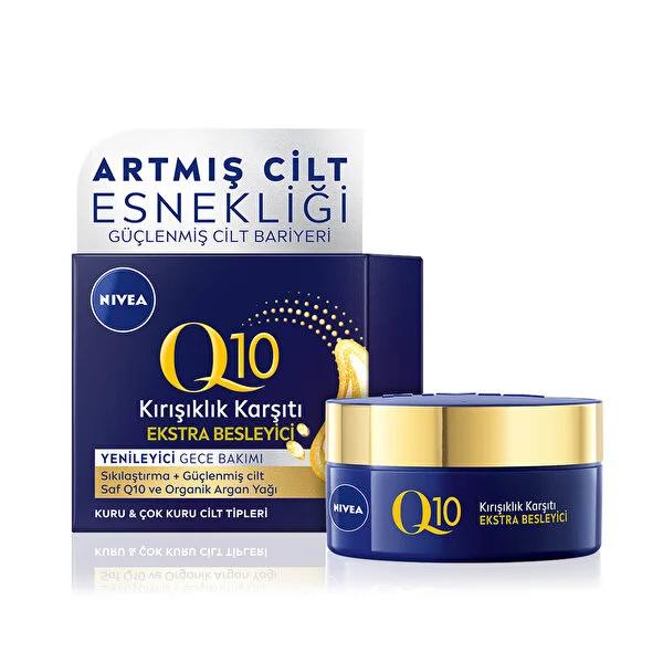 Nivea Anti-Aging Night Cream with Q10 and Argan Oil - Nourishing, Rejuvenating, Wrinkle Reduction Cream for Softer, Firmer Skin Nivea Q10 Night Cream - Anti-Aging, Nourishing & Rejuvenating Anti-Aging Night Cream, Nivea Q10 Night Cream, Argan Oil Face Cream, Wrinkle Reduction Cream, Nourishing Night Care, Skincare, Night Cream, Anti-Aging Skincare, Q10, Argan Oil, Dermatologically Tested, Organic Skincare, Moisturizing Night Cream, Wrinkle Cream, Firming Cream, Sensitive Skin Friendly