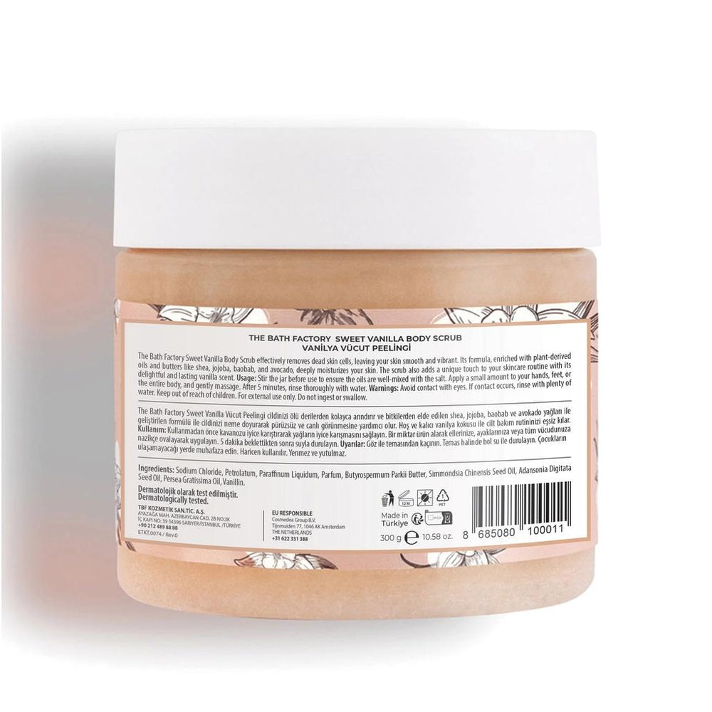 The Bath Factory Sweet Vanilla Body Scrub for Smooth Skin 300g